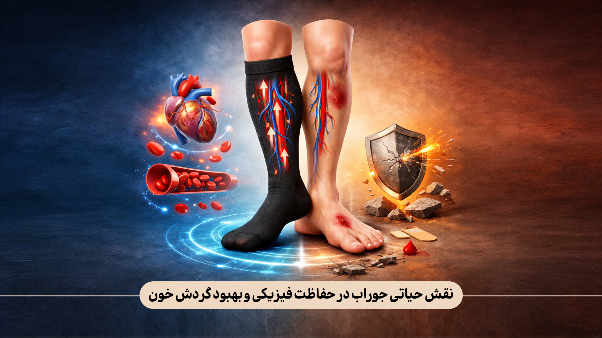 جوراب چه نقشی در حفاظت فیزیکی بدن و بهبود گردش خون ایفا می‌کند؟