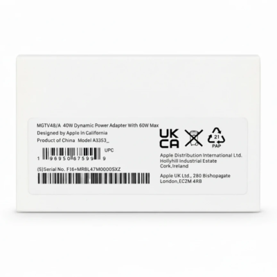 خرید آداپتور اپل 40 وات اورجینال - اصلی USB-C با فناوری شارژ داینامیک و سه‌شاخه استاندارد ایران. سازگار با آیفون، آیپد و مک‌بوک، همراه گارانتی ۱۸ ماهه باف(بوف)
