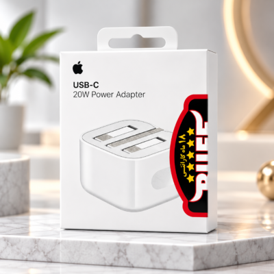 خرید شارژر اپل 20 وات اصل سه پین با پورت USB-C و پشتیبانی از Power Delivery؛ مناسب آیفون، آیپد و دستگاه‌های سازگار، همراه با تضمین اصالت و گارانتی.