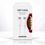 خرید کابل شارژ USB-C سامسونگ (۲ متری اورجینال - سفید و مشکی)