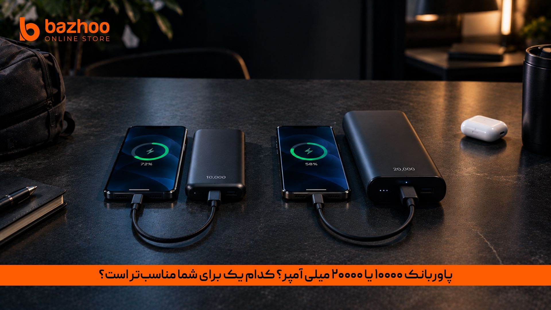 راهنمای خرید پاوربانک؛ ۱۰ هزار یا ۲۰ هزار میلی‌آمپر؟ کدام برای شماست؟