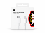 خرید کابل USB-C به لایتنینگ اپل 1 متری اصل برای شارژ و همگام‌سازی دستگاه‌های Lightning؛ سازگار با شارژ سریع آیفون‌های 8 تا 14 و آداپتورهای USB-C.